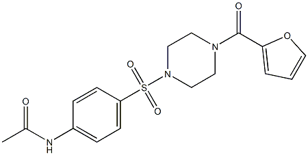 N-(4-{[4-(2-furylcarbonyl)piperazino]sulfonyl}phenyl)acetamide Structure