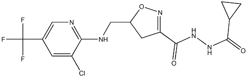 5-({[3-chloro-5-(trifluoromethyl)-2-pyridinyl]amino}methyl)-N'-(cyclopropylcarbonyl)-4,5-dihydro-3-isoxazolecarbohydrazide Structure