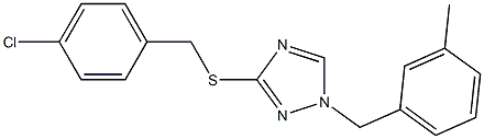 4-chlorobenzyl 1-(3-methylbenzyl)-1H-1,2,4-triazol-3-yl sulfide Structure