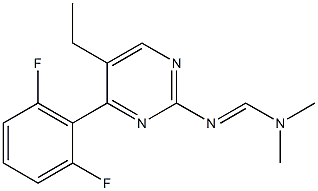 N'-[4-(2,6-difluorophenyl)-5-ethylpyrimidin-2-yl]-N,N-dimethyliminoformamide 구조식 이미지