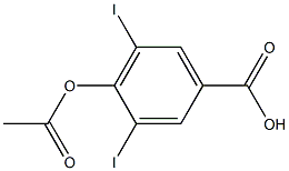 4-(acetyloxy)-3,5-diiodobenzenecarboxylic acid Structure