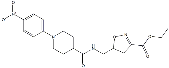 ethyl 5-[({[1-(4-nitrophenyl)-4-piperidinyl]carbonyl}amino)methyl]-4,5-dihydro-3-isoxazolecarboxylate 구조식 이미지