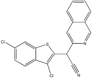 2-(3,6-dichlorobenzo[b]thiophen-2-yl)-2-(3-isoquinolyl)acetonitrile Structure