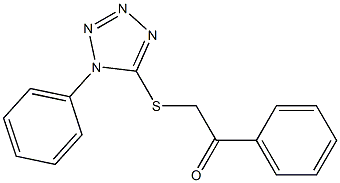 1-phenyl-2-[(1-phenyl-1H-1,2,3,4-tetraazol-5-yl)thio]ethan-1-one Structure