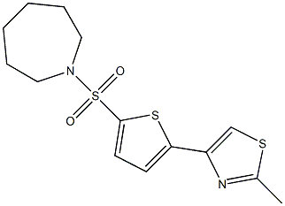 4-[5-(azepan-1-ylsulfonyl)-2-thienyl]-2-methyl-1,3-thiazole Structure