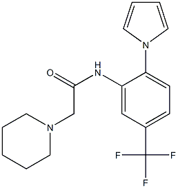 2-piperidino-N-[2-(1H-pyrrol-1-yl)-5-(trifluoromethyl)phenyl]acetamide Structure