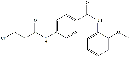 4-[(3-chloropropanoyl)amino]-N-(2-methoxyphenyl)benzamide 구조식 이미지