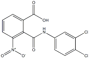 2-[(3,4-dichloroanilino)carbonyl]-3-nitrobenzoic acid Structure