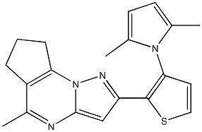 2-[3-(2,5-dimethyl-1H-pyrrol-1-yl)-2-thienyl]-5-methyl-7,8-dihydro-6H-cyclopenta[e]pyrazolo[1,5-a]pyrimidine Structure