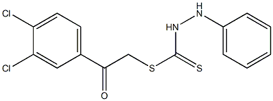 2-(3,4-dichlorophenyl)-2-oxoethyl 2-phenylhydrazine-1-carbodithioate 구조식 이미지