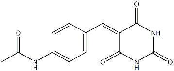 N1-{4-[(2,4,6-trioxohexahydropyrimidin-5-yliden)methyl]phenyl}acetamide Structure