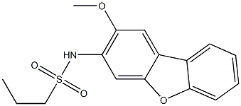 N-(2-methoxydibenzo[b,d]furan-3-yl)-1-propanesulfonamide 구조식 이미지