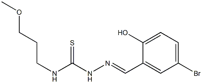 N1-(3-methoxypropyl)-2-(5-bromo-2-hydroxybenzylidene)hydrazine-1-carbothioamide Structure