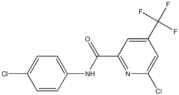N2-(4-chlorophenyl)-6-chloro-4-(trifluoromethyl)pyridine-2-carboxamide 구조식 이미지