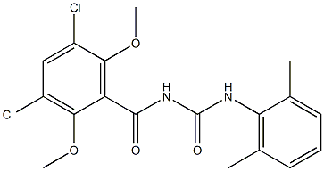 N-(3,5-dichloro-2,6-dimethoxybenzoyl)-N'-(2,6-dimethylphenyl)urea Structure