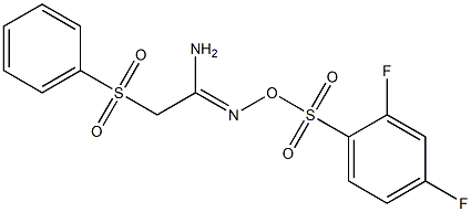 N'-{[(2,4-difluorophenyl)sulfonyl]oxy}-2-(phenylsulfonyl)ethanimidamide 구조식 이미지