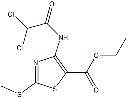 ethyl 4-[(2,2-dichloroacetyl)amino]-2-(methylthio)-1,3-thiazole-5-carboxylate 구조식 이미지