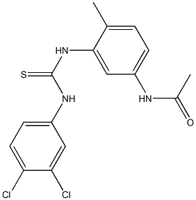 N1-(3-{[(3,4-dichloroanilino)carbothioyl]amino}-4-methylphenyl)acetamide Structure