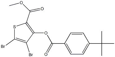 methyl 4,5-dibromo-3-{[4-(tert-butyl)benzoyl]oxy}thiophene-2-carboxylate Structure