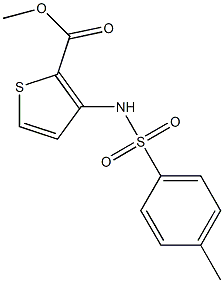 methyl 3-{[(4-methylphenyl)sulfonyl]amino}thiophene-2-carboxylate 구조식 이미지