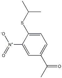 1-[4-(isopropylthio)-3-nitrophenyl]ethan-1-one Structure