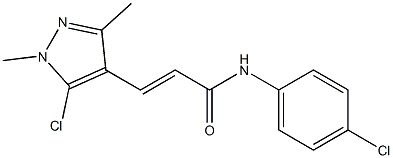 N1-(4-chlorophenyl)-3-(5-chloro-1,3-dimethyl-1H-pyrazol-4-yl)acrylamide Structure