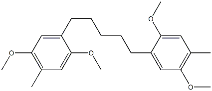 1-[5-(2,5-dimethoxy-4-methylphenyl)pentyl]-2,5-dimethoxy-4-methylbenzene Structure
