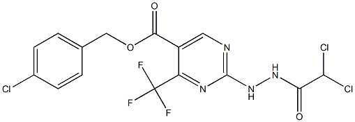4-chlorobenzyl 2-[2-(2,2-dichloroacetyl)hydrazino]-4-(trifluoromethyl)pyrimidine-5-carboxylate Structure