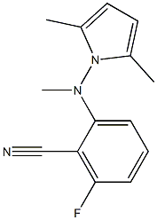 2-[(2,5-dimethyl-1H-pyrrol-1-yl)(methyl)amino]-6-fluorobenzonitrile 구조식 이미지