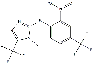 4-methyl-3-{[2-nitro-4-(trifluoromethyl)phenyl]thio}-5-(trifluoromethyl)-4H-1,2,4-triazole 구조식 이미지