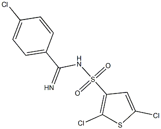 N3-[(4-chlorophenyl)(imino)methyl]-2,5-dichlorothiophene-3-sulfonamide Structure