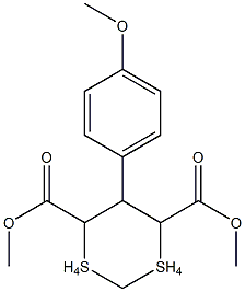 dimethyl 5-(4-methoxyphenyl)-1,1,3,3-tetraoxo-1lambda~6~,3lambda~6~-dithiane-4,6-dicarboxylate Structure