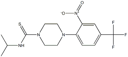 N1-isopropyl-4-[2-nitro-4-(trifluoromethyl)phenyl]piperazine-1-carbothioamide Structure