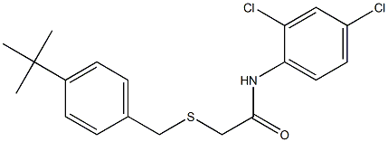 2-{[4-(tert-butyl)benzyl]sulfanyl}-N-(2,4-dichlorophenyl)acetamide Structure