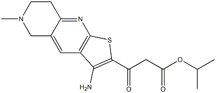 isopropyl 3-(3-amino-6-methyl-5,6,7,8-tetrahydrothieno[2,3-b][1,6]naphthyridin-2-yl)-3-oxopropanoate 구조식 이미지