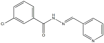 3-chloro-N'-[(E)-3-pyridinylmethylidene]benzenecarbohydrazide Structure