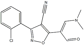 3-(2-chlorophenyl)-5-[2-(dimethylamino)-1-formylvinyl]-4-isoxazolecarbonitrile Structure