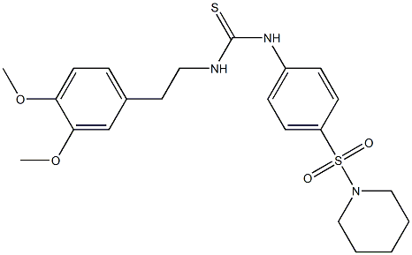 N-(3,4-dimethoxyphenethyl)-N'-[4-(piperidinosulfonyl)phenyl]thiourea 구조식 이미지