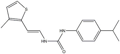 N-(4-isopropylphenyl)-N'-[2-(3-methyl-2-thienyl)vinyl]urea Structure