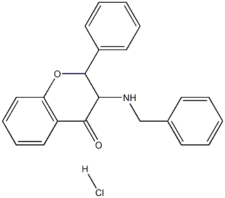 3-(benzylamino)-2-phenyl-2,3-dihydro-4H-chromen-4-one hydrochloride 구조식 이미지