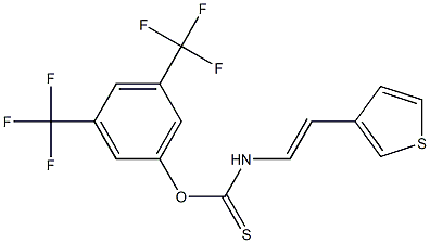 3,5-di(trifluoromethyl)phenyl {[2-(3-thienyl)vinyl]amino}methanethioate Structure