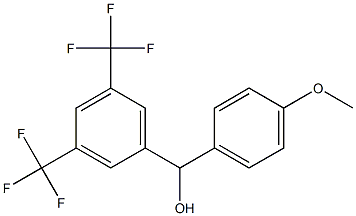 [3,5-di(trifluoromethyl)phenyl](4-methoxyphenyl)methanol 구조식 이미지