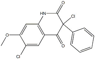 3,6-dichloro-7-methoxy-3-phenyl-1,2,3,4-tetrahydroquinoline-2,4-dione Structure