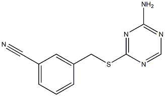 3-{[(4-amino-1,3,5-triazin-2-yl)thio]methyl}benzonitrile 구조식 이미지