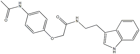 2-[4-(acetylamino)phenoxy]-N-[2-(1H-indol-3-yl)ethyl]acetamide Structure