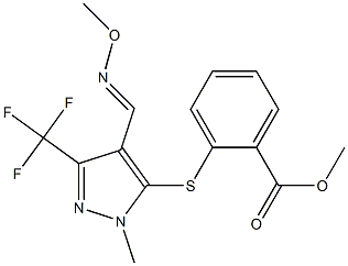 methyl 2-{[4-[(methoxyimino)methyl]-1-methyl-3-(trifluoromethyl)-1H-pyrazol-5-yl]sulfanyl}benzenecarboxylate Structure