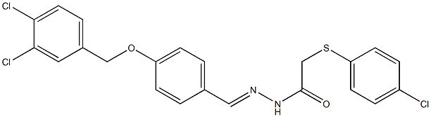 2-[(4-chlorophenyl)sulfanyl]-N'-((E)-{4-[(3,4-dichlorobenzyl)oxy]phenyl}methylidene)acetohydrazide Structure