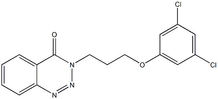 3-[3-(3,5-dichlorophenoxy)propyl]-1,2,3-benzotriazin-4(3H)-one 구조식 이미지