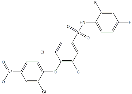 N1-(2,4-difluorophenyl)-3,5-dichloro-4-(2-chloro-4-nitrophenoxy)benzene-1-sulfonamide Structure