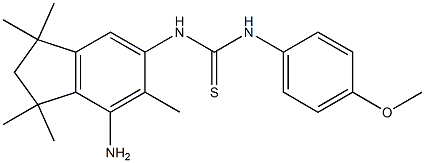 N-(7-amino-1,1,3,3,6-pentamethyl-2,3-dihydro-1H-inden-5-yl)-N'-(4-methoxyphenyl)thiourea 구조식 이미지